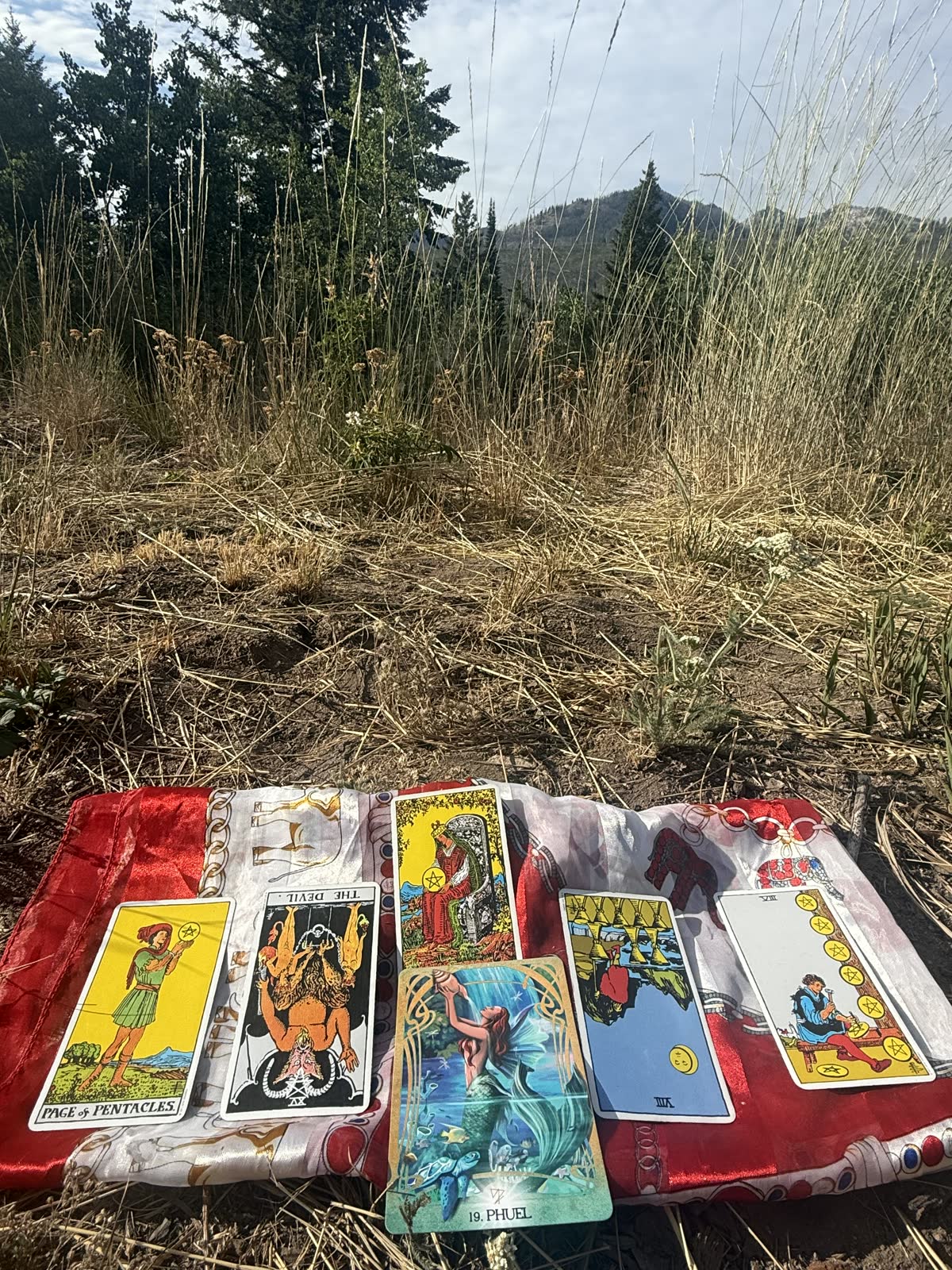 Tarot ritual beneath the Idaho mountains